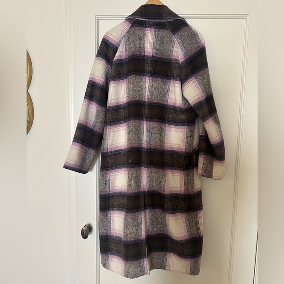 Avec Les Filles Plaid Purple Relaxed Walker Coat - Picture 5 of 7